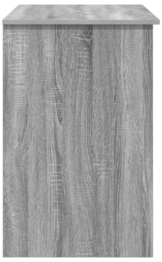 vidaXL Γραφείο με Αποθήκη Γκρι Sonoma 90x49.5x75 cm Επεξεργασμένο Ξύλο