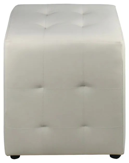 CONY Σκαμπό Βοηθητικό, Pu  Εκρού  37x37x42cm [-Εκρού-] [-PU - PVC - Bonded Leather-] Ε7046,3