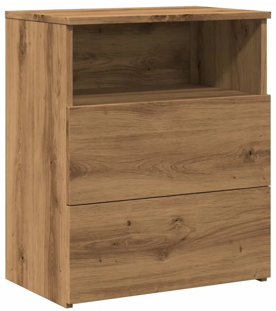 vidaXL Κομοδίνο Αρτισιανή Δρυς 50x32x60 εκ. από Επεξεργασμένο Ξύλο