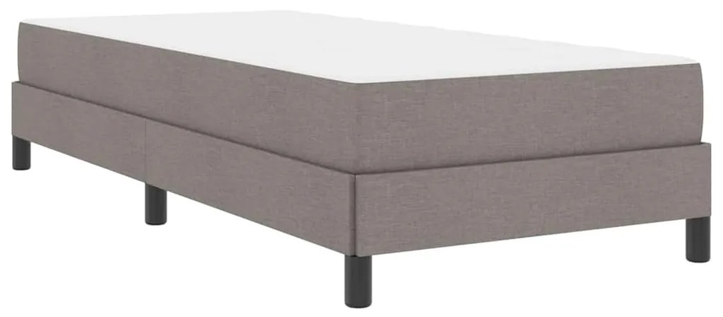 vidaXL Κρεβάτι με ελατήρια με στρώμα Taupe 90 x 190 cm ύφασμα