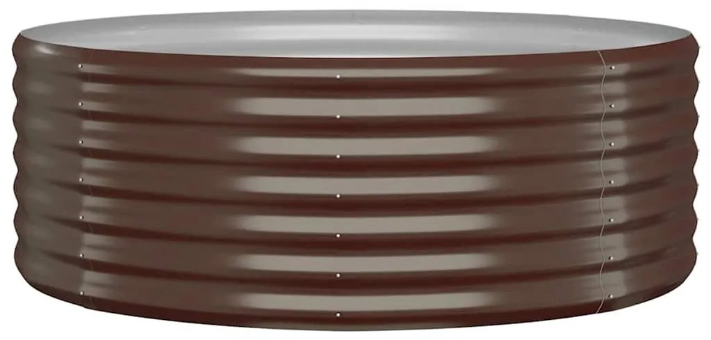 vidaXL Ζαρντινιέρα Καφέ 100x100x36 εκ. Γαλβανισμένος χάλυβας