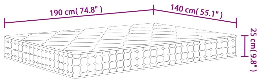 ΣΤΡΩΜΑ ΜΕ POCKET SPRINGS ΜΕΣΑΙΑ ΣΚΛΗΡΟΤΗΤΑ 140X190 ΕΚ. 372841