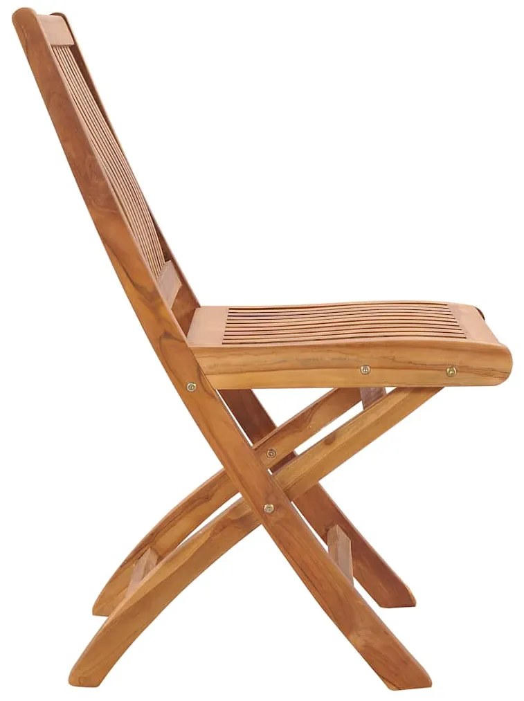 vidaXL Καρέκλες Κήπου Πτυσσόμενες 4 τεμ. Μασίφ Ξύλο Teak