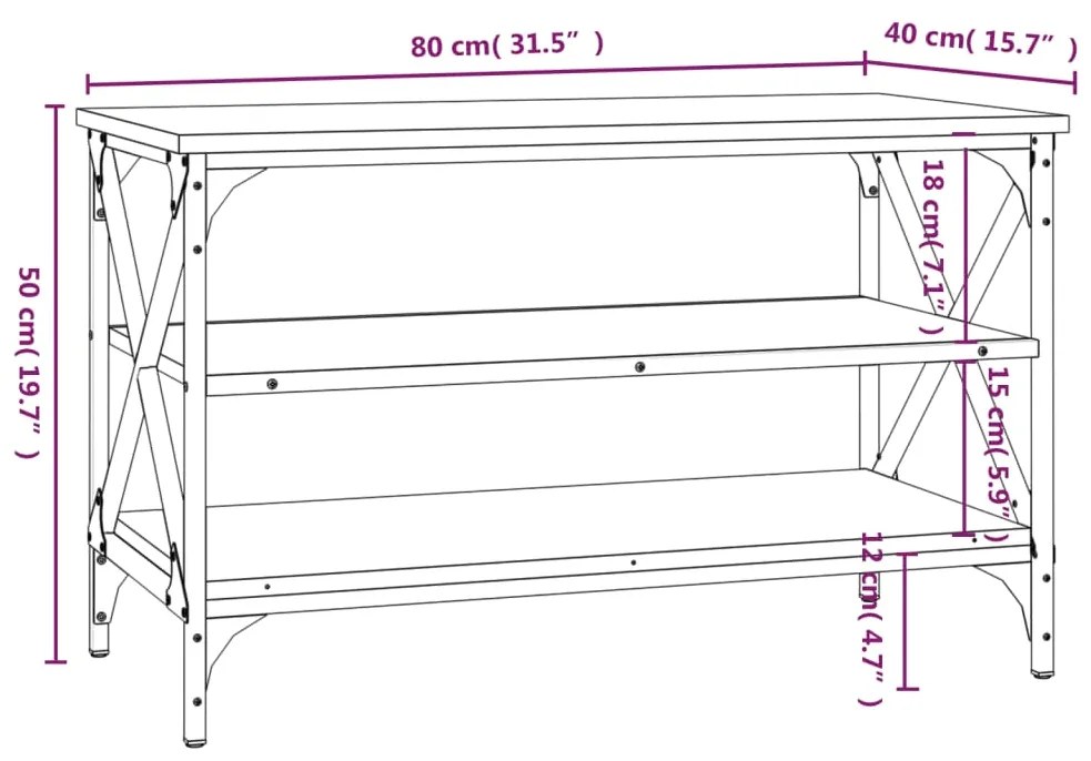 ΈΠΙΠΛΟ ΤΗΛΕΟΡΑΣΗΣ ΚΑΠΝΙΣΤΗ ΔΡΥΣ 80X40X50 ΕΚ. ΕΠΕΞ. ΞΥΛΟ 825789