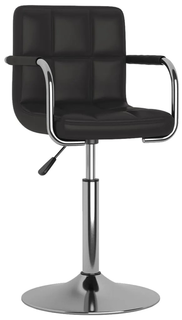 vidaXL Σκαμπό Μπαρ Μαύρο από Συνθετικό Δέρμα