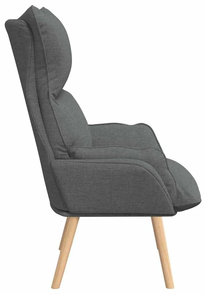 vidaXL Χαλαρωτική Πολυθρόνα Σκούρο γκρι 69 x 74 x 93 εκ. ύφασμα