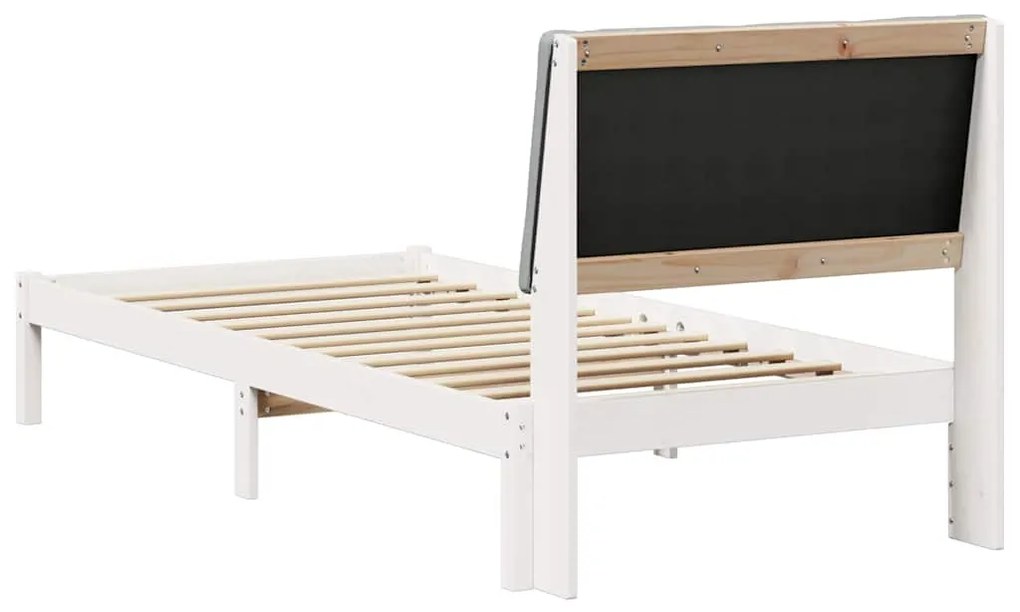 vidaXL Σκελετός Κρεβατιού Λευκό και ανοιχτό γκρι 100 x 200 cm