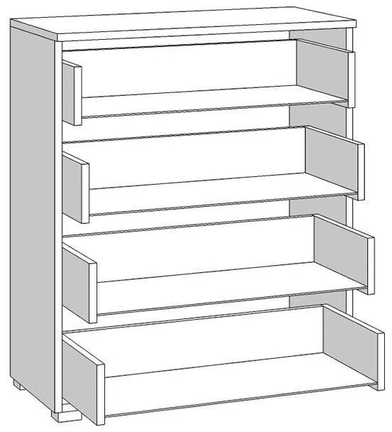 Συρταριέρα Ritmo 4F Sonoma 68x35x80.5 εκ. 68x35x80.5 εκ.