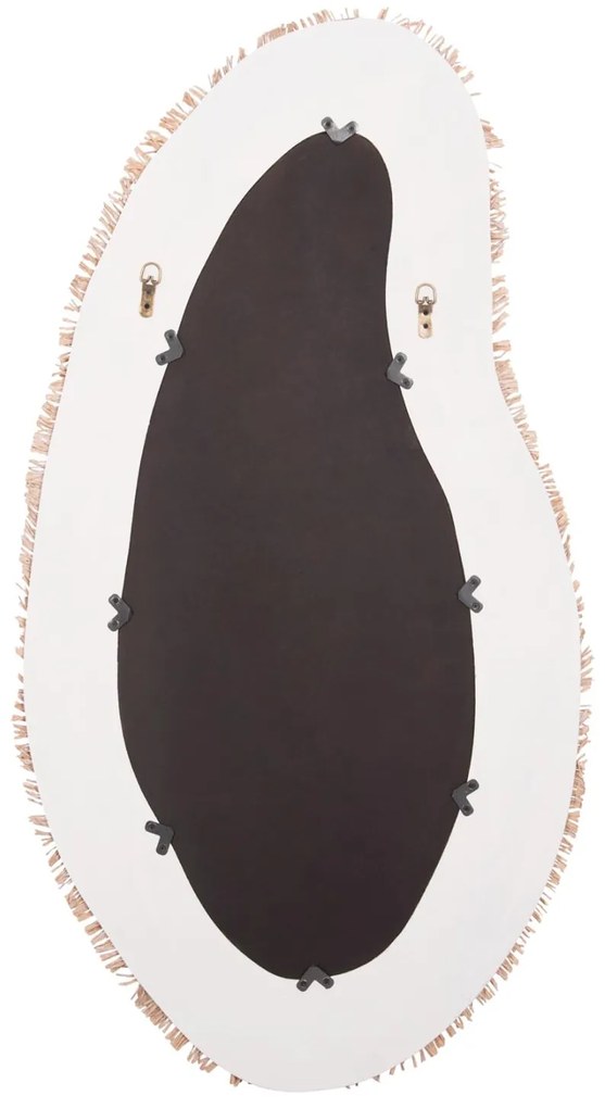 Καθρέπτης Τοίχου SANTORINI Mdf Υπόλευκο - Μπέζ 63x1,8x120Υ εκ. 62x1.8x120 εκ.