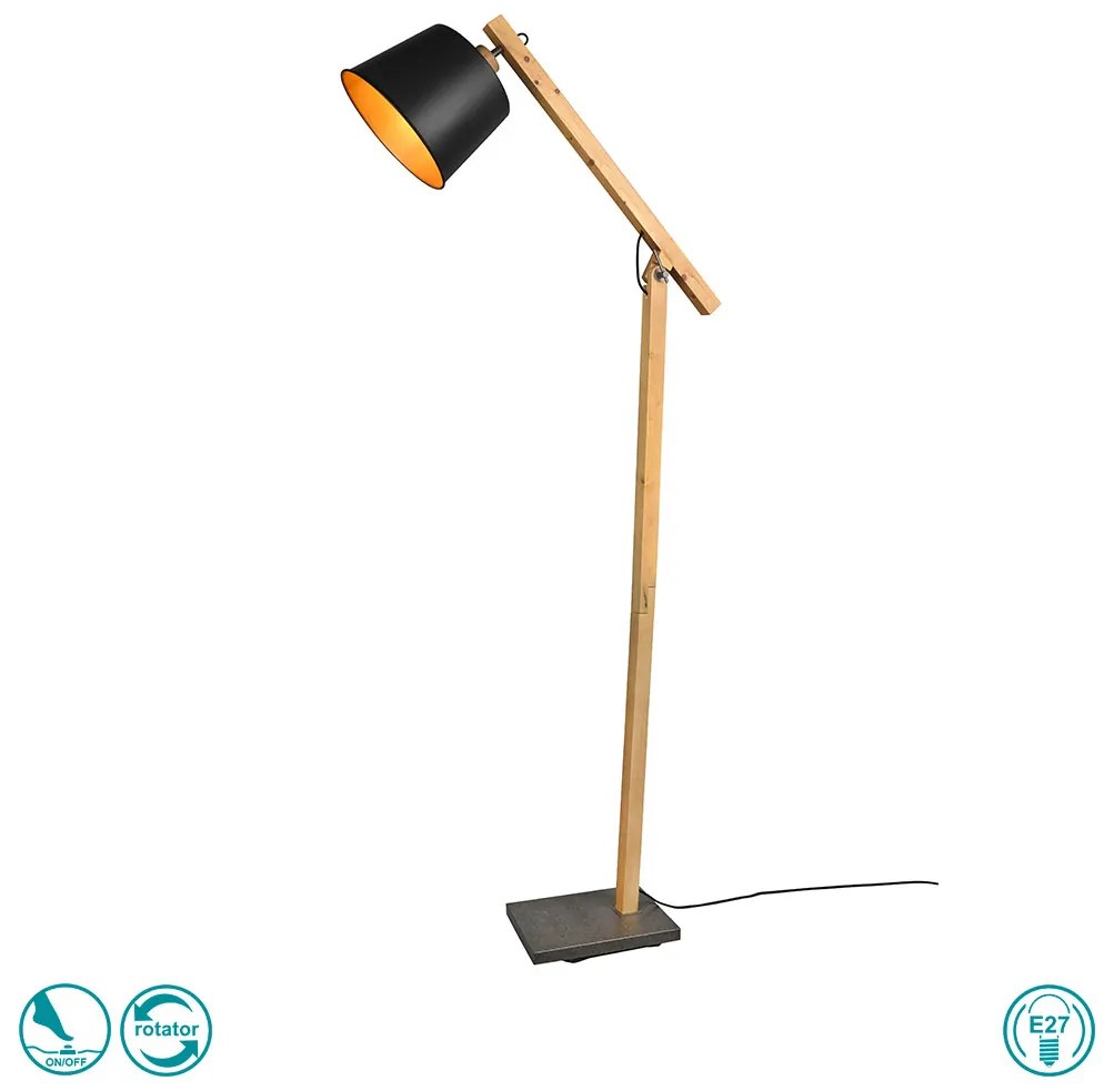 Φωτιστικό Δαπέδου Trio Lighting Harris 412700132 Μαύρο Ματ