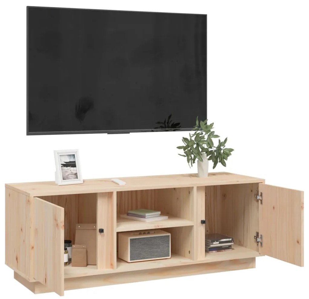 vidaXL Έπιπλο Τηλεόρασης 110 x 35 x 40,5 εκ. από Μασίφ Ξύλο Πεύκου