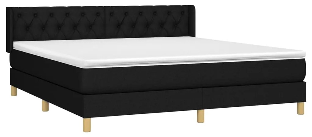 ΚΡΕΒΑΤΙ BOXSPRING ΜΕ ΣΤΡΩΜΑ ΜΑΥΡΟ 160X200 ΕΚ. ΥΦΑΣΜΑΤΙΝΟ 3130523