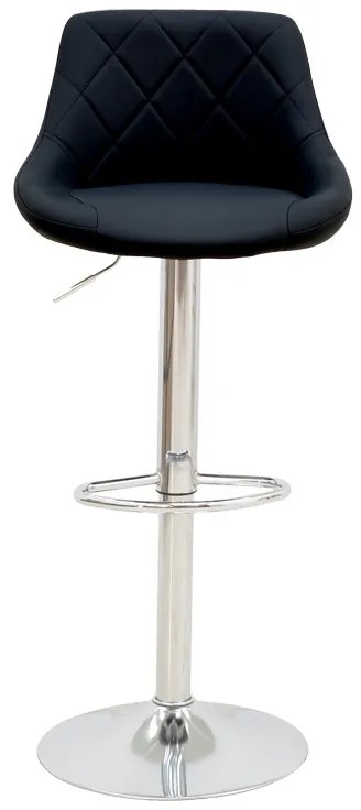 Σκαμπό μπαρ Runo πτυσσόμενο μαύρο pu-βάση χρωμίου 47x49x112