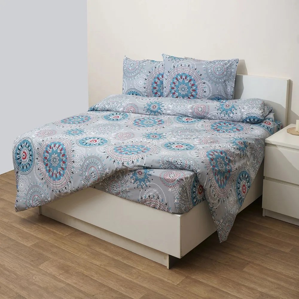 Παπλωματοθήκη 827 Grey Viopros Μονό 160x240cm 100% Cotton