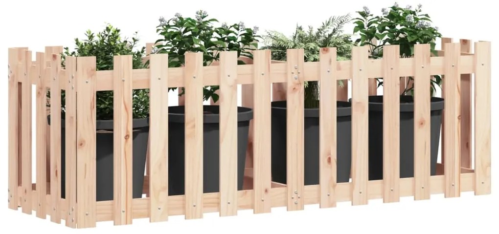 vidaXL Ζαρντινιέρα Υπερυψωμένη Σχ Φράχτη 150 x 50 x 50 εκ. Μασίφ Πεύκο