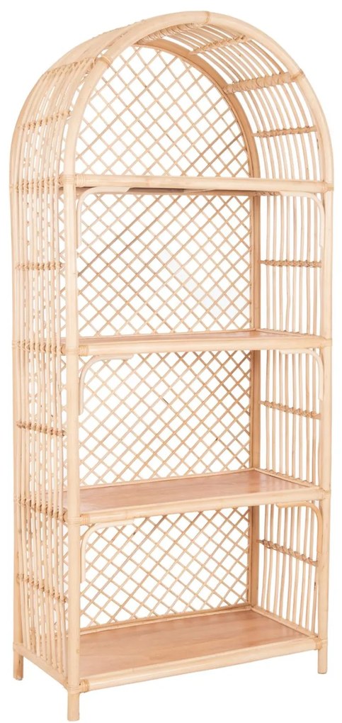 ΒΙΒΛΙΟΘΗΚΗ SIMOK  ΦΥΣΙΚΟ RATTAN ΣΕ ΦΥΣΙΚΟ ΧΡΩΜΑ 80x42x180Υεκ.