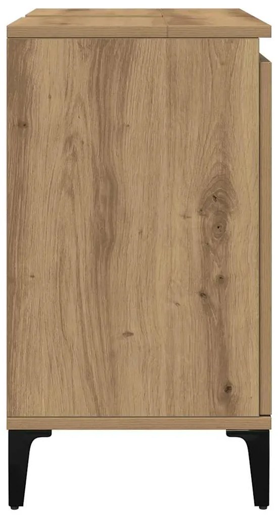 vidaXL Ντουλάπι Νιπτήρα τεχνίτης Δρυς 58x33x60 εκ. Επεξεργασμένο Ξύλο