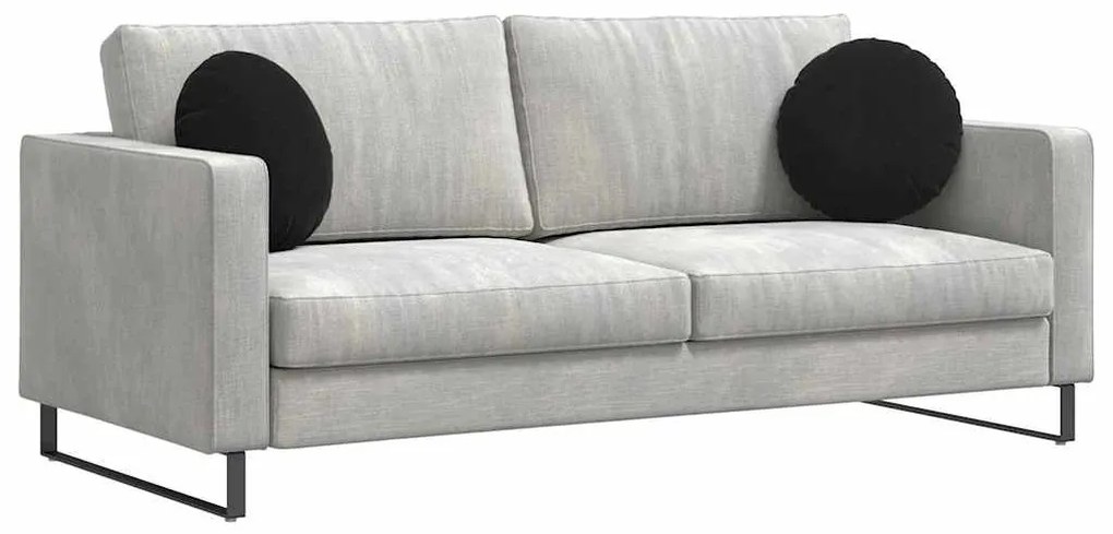 vidaXL Μαξιλάρια καθισμάτων 2 pcs Μαύρο Ø 40 x 13 εκ. Βελούδο