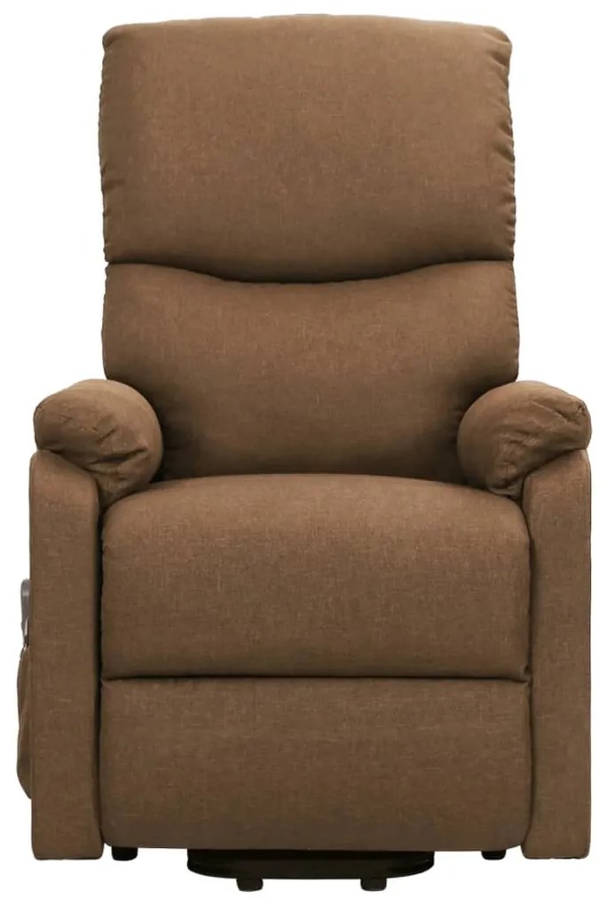 vidaXL Πολυθρόνα Μασάζ με Ανύψωση Taupe Υφασμάτινη