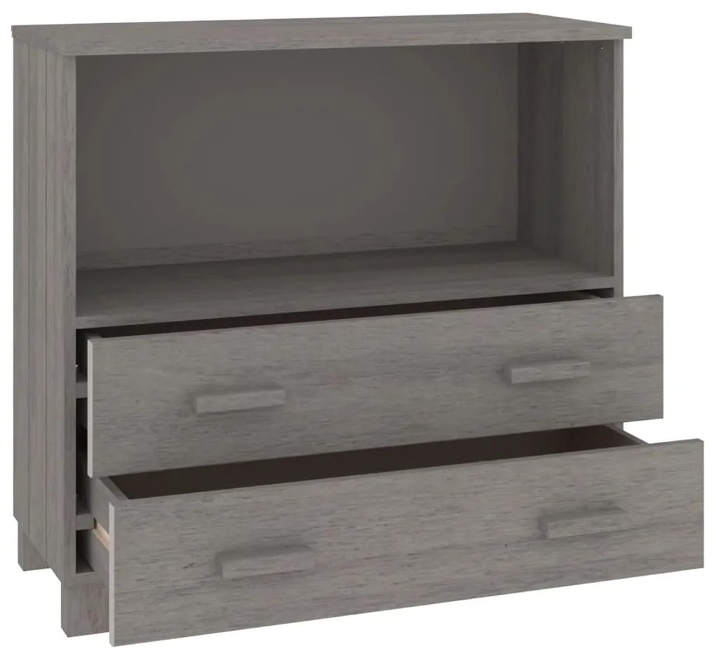 vidaXL Ντουλάπι HAMAR Αν. Γκρι 85 x 35 x 80 εκ. από Μασίφ Ξύλο Πεύκου