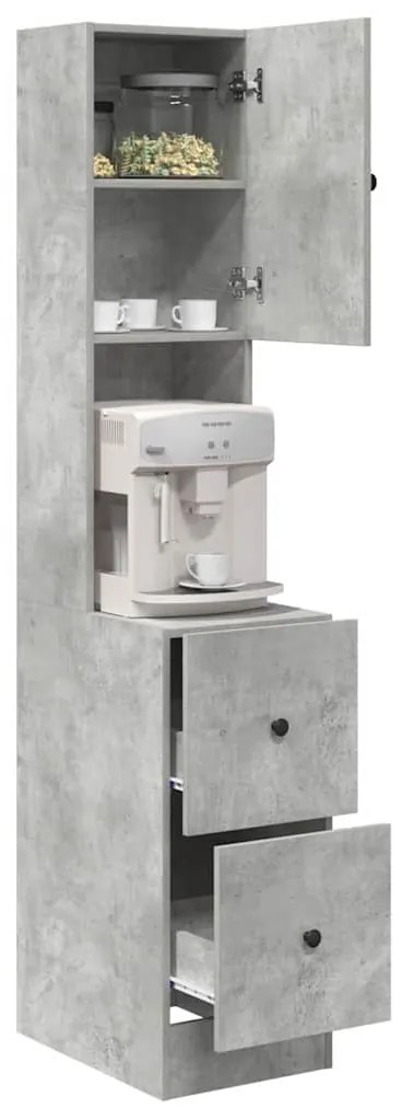 vidaXL Ντουλάπα Κουζίνας Γκρι 35 x 50 x 180 εκ. Επεξεργασμένο ξύλο