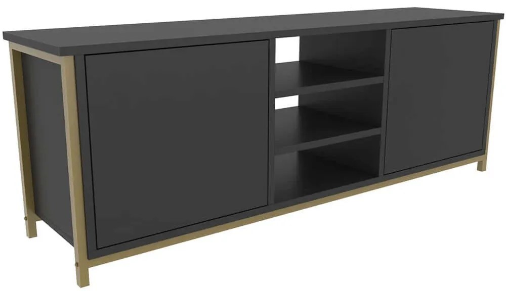 Έπιπλο Tηλεόρασης Otis 322RTC2272 140x35,3x50,8cm Gold-Anthracite