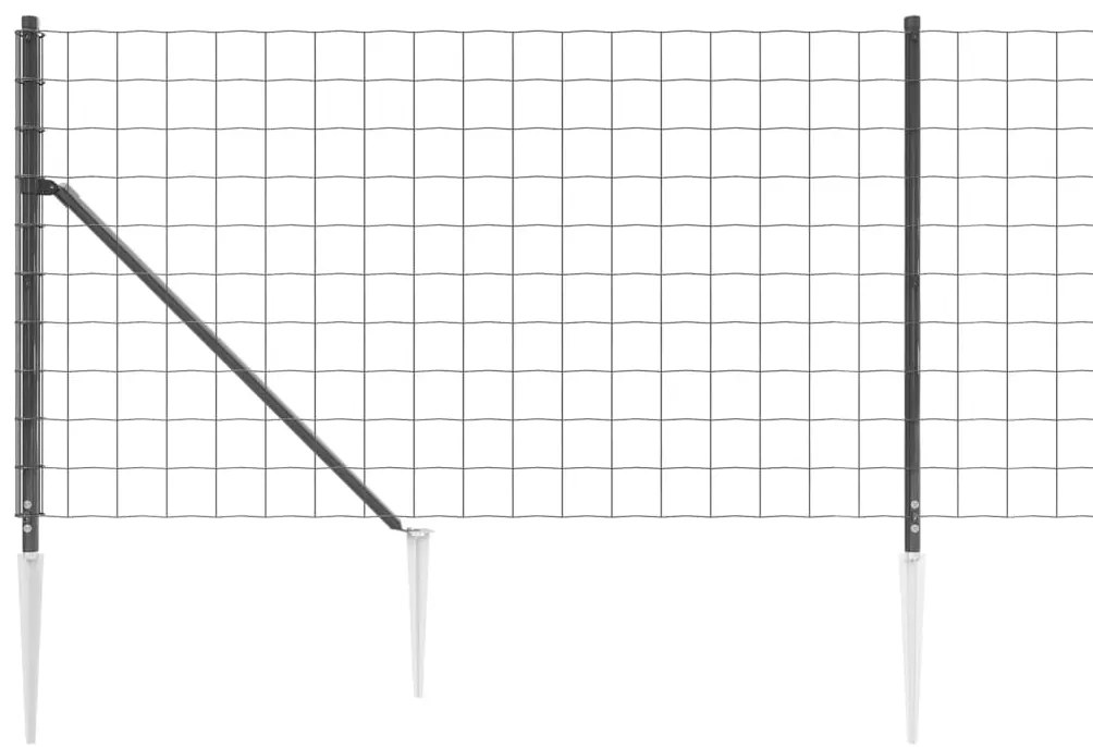 Συρματόπλεγμα Περίφραξης Ανθρακί 0,8 x 10 μ. με Καρφωτές Βάσεις - Ανθρακί