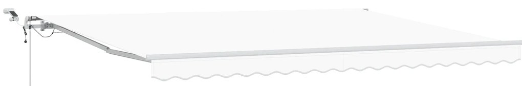 vidaXL Αυτόματη Ανασυρόμενη Τέντα με LED Λευκή 450x300 εκ.
