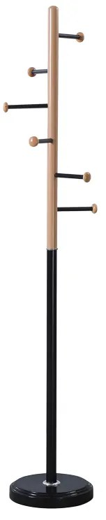 Καλόγερος Serea pakoworld μέταλλο σε μαύρη-φυσική απόχρωση Φ30x175εκ