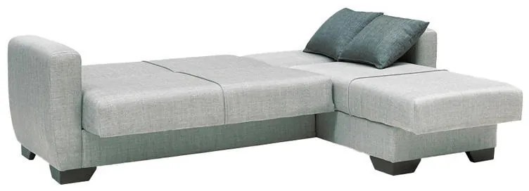 Γωνιακός Καναπές Κρεβάτι New Dolce Fylliana Ανοιχτό Γκρί 240x146x85εκ 240x146x85 εκ.