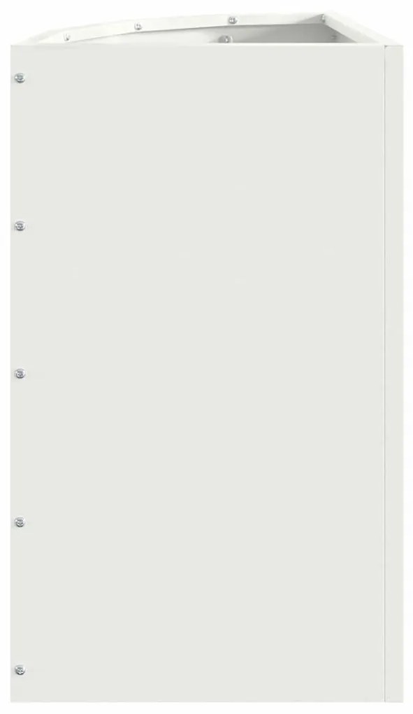 vidaXL Γωνιακό Ροδόδεντρο Λευκό 30 x 30 x 50 cm Ατσάλι