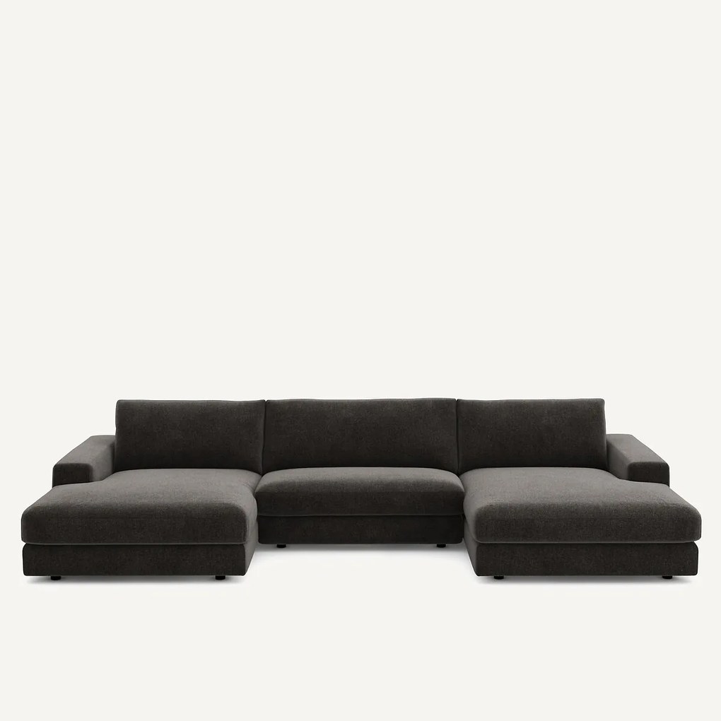 Καναπές 5 θέσεων από βελούδινο chenille, Skander