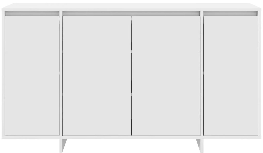 vidaXL Λευκό Πλαϊνό Γραφείο Λευκό Ξύλο 135 x 41 x 75 εκ.