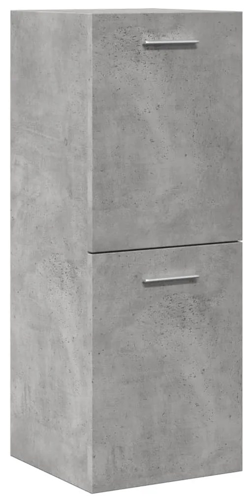 Στήλη Μπάνιου Κρεμαστή Γκρι Σκυροδέματος 30x30x80 εκ Επεξ Ξύλο