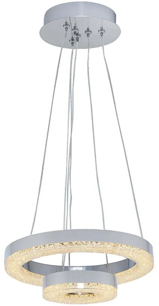 Φωτιστικό Οροφής 414LRC1728 Φ24x120cm Led 1800lm 6/12W 3000K Silver Opviq