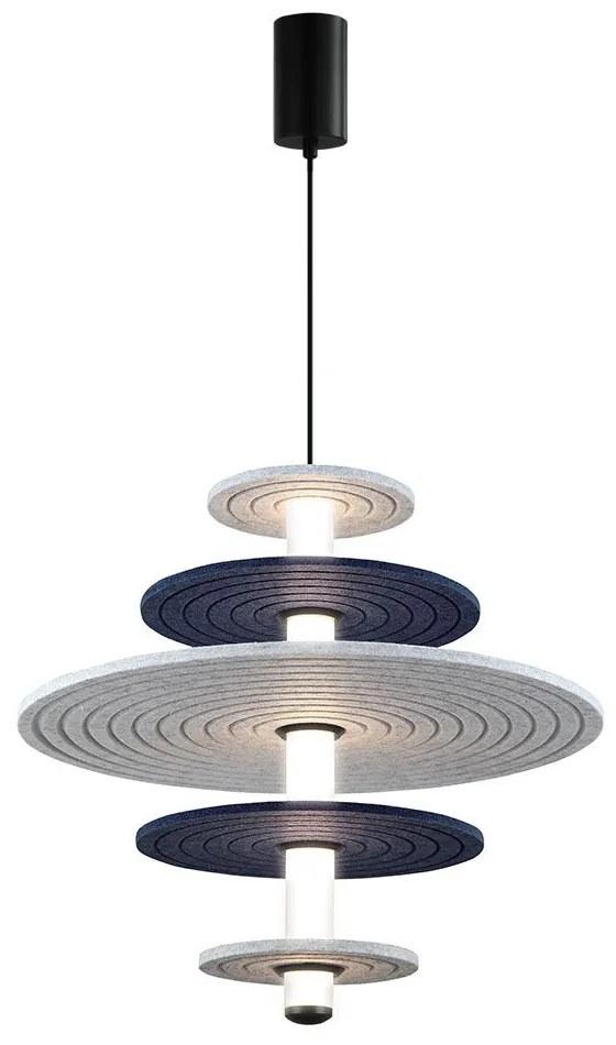 Φωτιστικό Οροφής Κρεμαστό Azul 4322300 LED 16W 455Lm 49x211cm Blue-Grey-Black Viokef