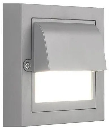 Απλίκα Φωτιστικό Τοίχου LED 6W 3CCT IP65 13,5x13,5cm Senario Pro Eurolamp-145-52126-Γκρι 145-52126