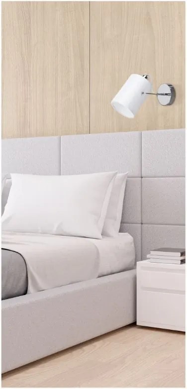 KQ 2654/1 SHIRO CHROME AND WHITE WALL LAMP Δ4