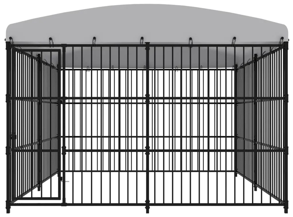 vidaXL Κλουβί Σκύλου Εξωτερικού Χώρου 300 x 300 x 210 εκ. με Στέγαστρο