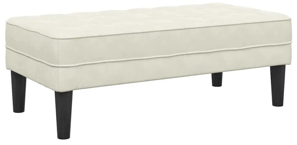 vidaXL Παγκάκι Κρεμ 113 x 57 x 39 εκ. Βελούδο