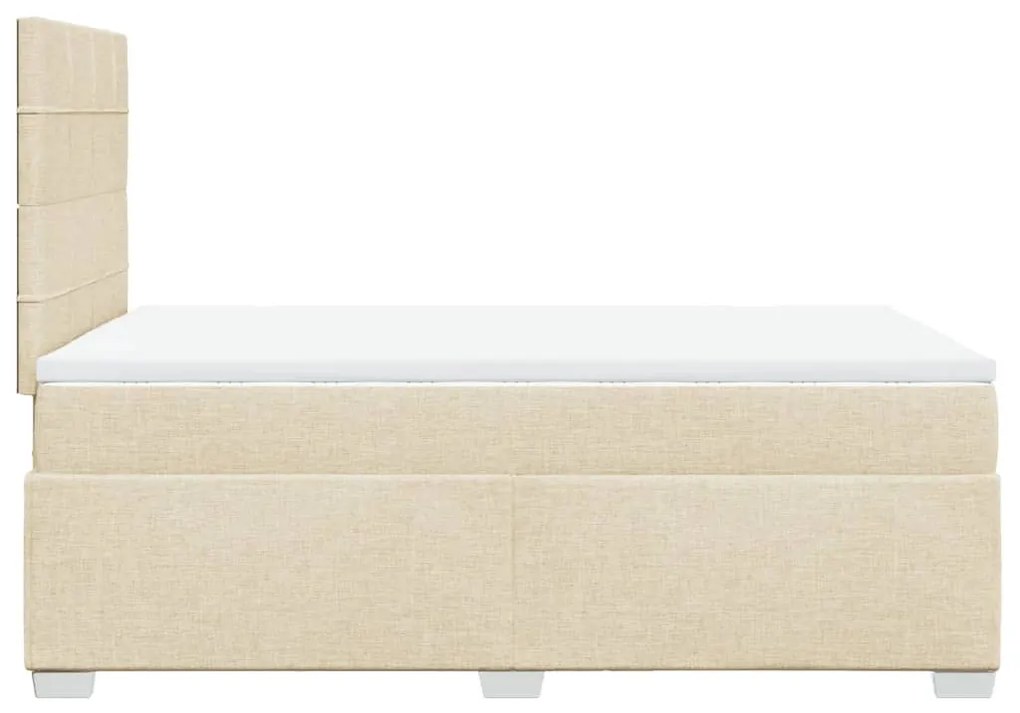 ΚΡΕΒΑΤΙ BOXSPRING ΜΕ ΣΤΡΩΜΑ ΚΡΕΜ 120X190 ΕΚ. ΥΦΑΣΜΑΤΙΝΟ 3292732