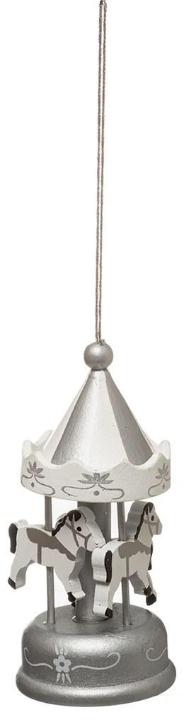 Στολίδι Χριστουγεννιάτικο (9εκ.) A-S Carousel Silver 175812S