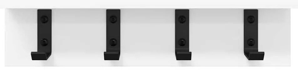 vidaXL Τοίχου Κρεμάστρα Λευκό 40 x 10.5 x 10.5 εκ Επεξεργασμένο ξύλο