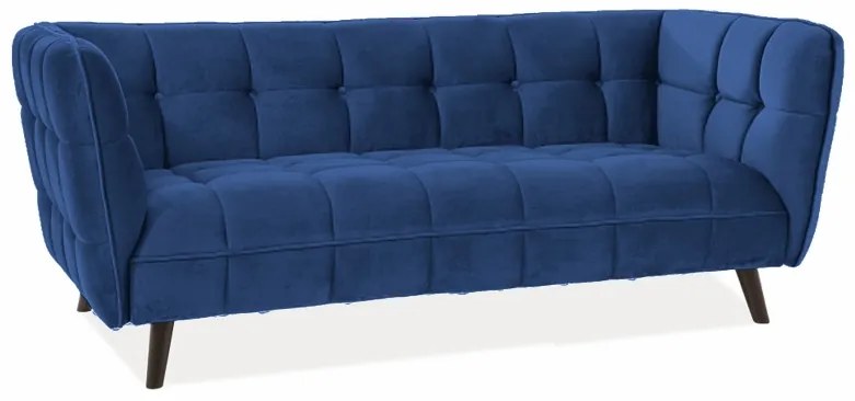 ΚΑΝΑΠΕ CASTELLO 3 VELVET NAVY BLUVEL 86 / WENGE DIOMMI CASTELLO3V86