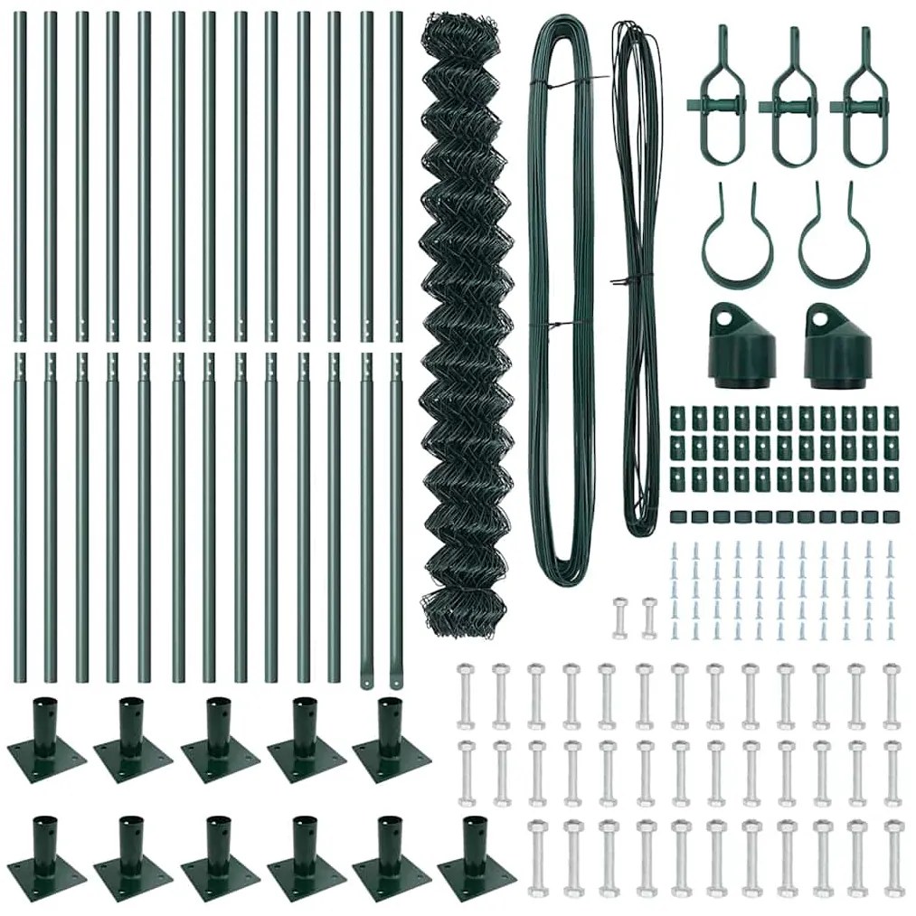vidaXL Στύλος Περιφράξεων Πράσινο 25 x 1,4 μ (60 x 60 mm δίχτυ)