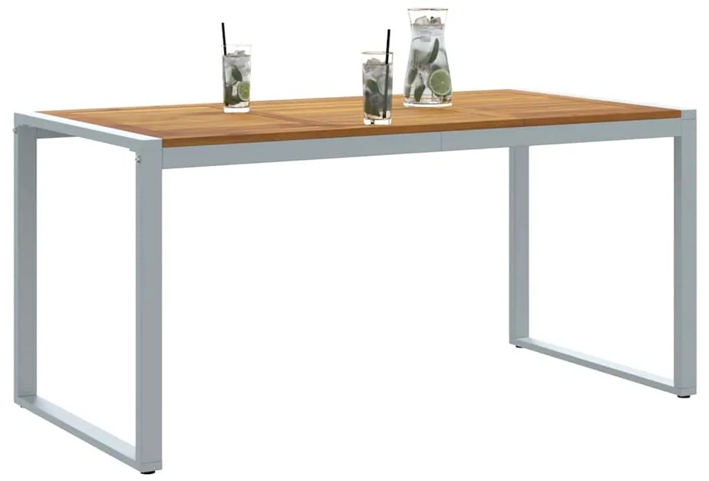 vidaXL Τραπέζι Κήπου για Φαγητό Γκρι 160 x 80 x 75 cm
