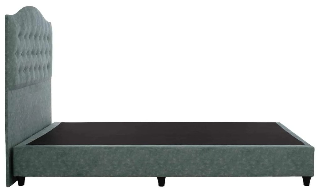 ΚΡΕΒΑΤΙ MALENA ΑΠΟ ΠΡΑΣΙΝΟ ΥΦΑΣΜΑ τύπου NUBUCK, HM647.27 ΓΙΑ ΣΤΡΩΜΑ 120x200 εκ.