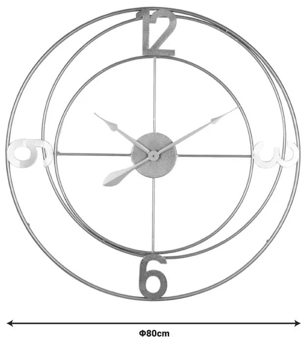 Ρολόι τοίχου Rive Inart μέταλλο σε χρυσή απόχρωση 80x3x80εκ 80x3x80 εκ.