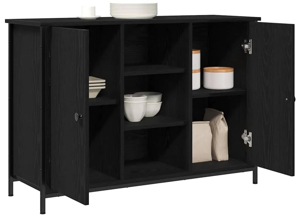 vidaXL Πλαϊνό γραφείο Μαύρη δρυς 100 x 35 x 70 εκ. Επεξεργασμένο ξύλο
