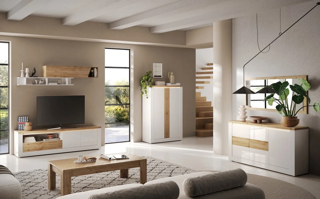 Έπιπλο Τηλεόρασης Ανθρακί Οξειδωμένο 121x43x57